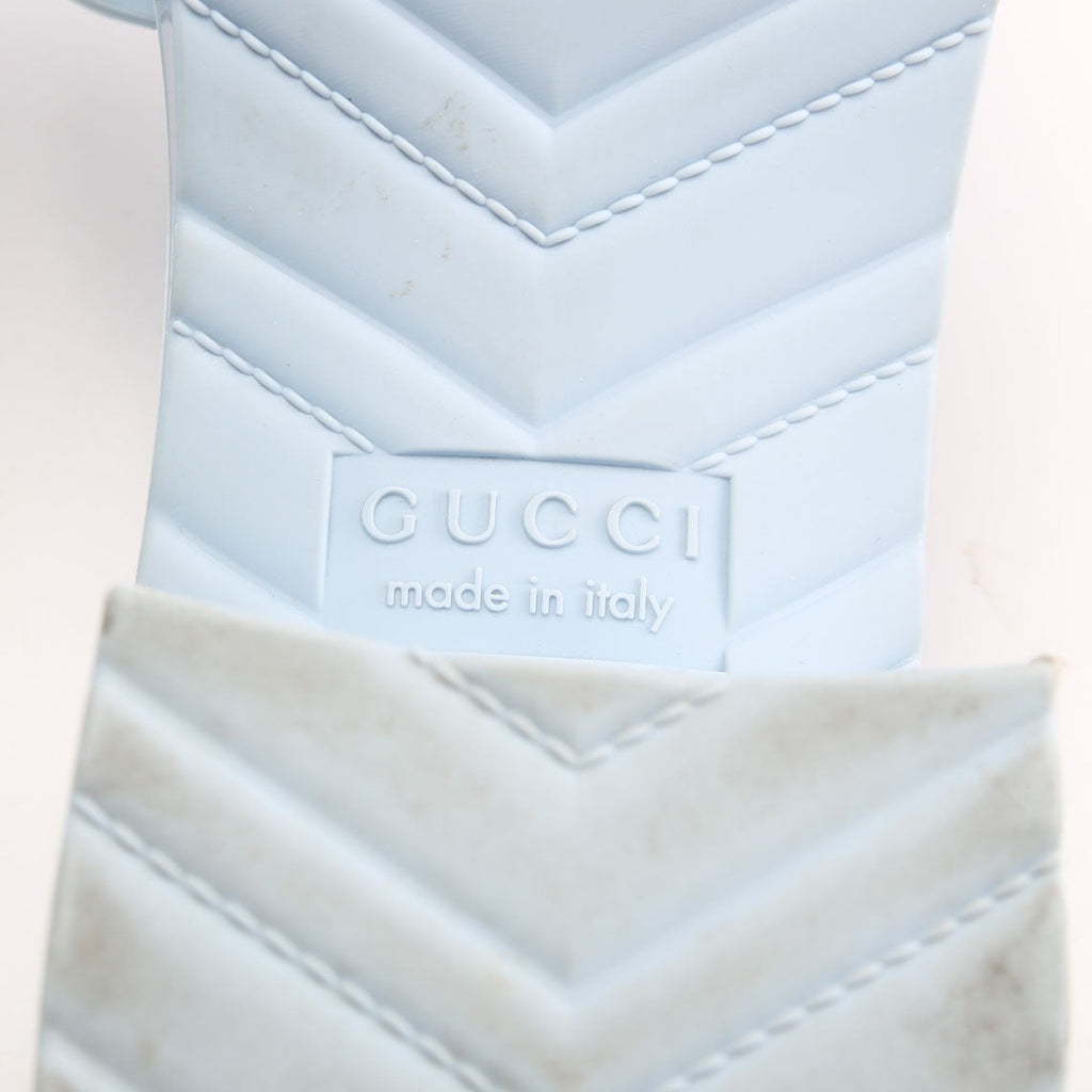 Logo Rubber Slides Size 37 Blue