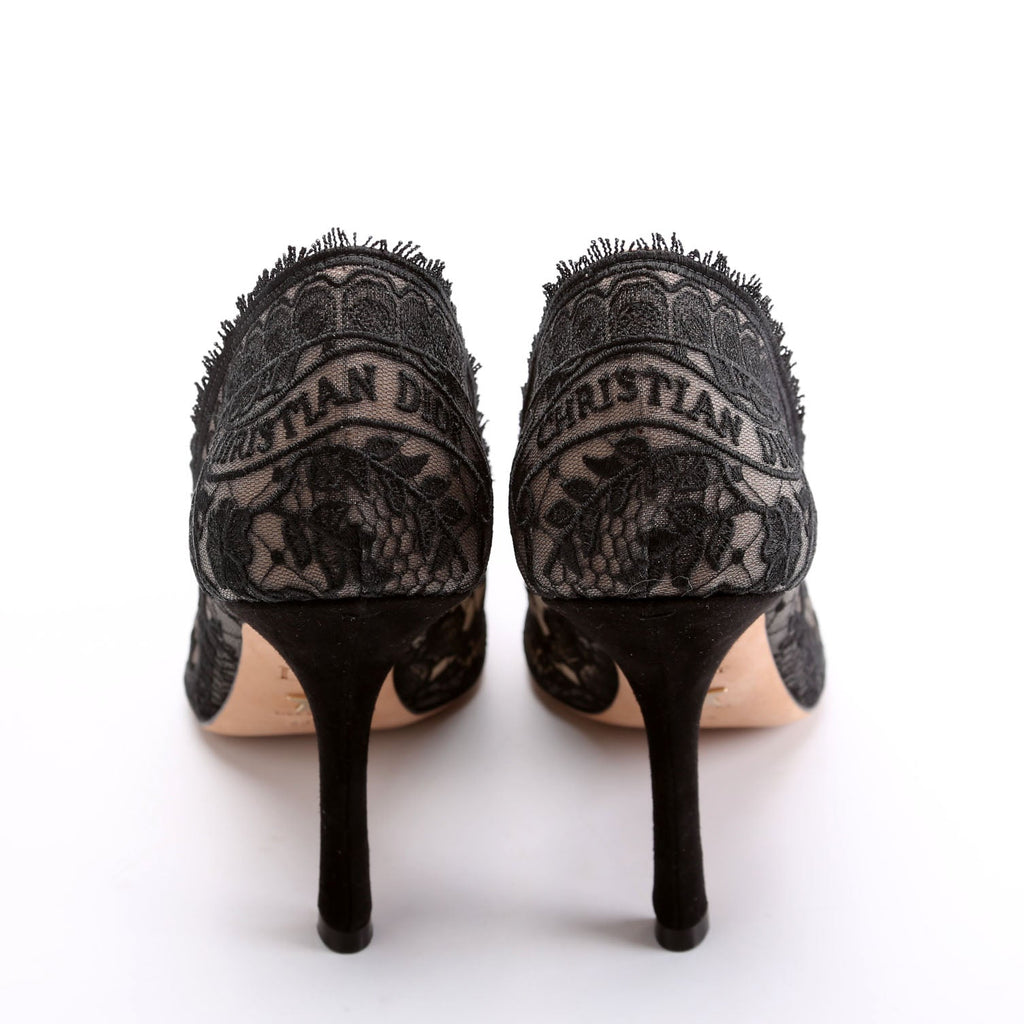 Capture Illusion Lace Pumps Size 39.5 Black