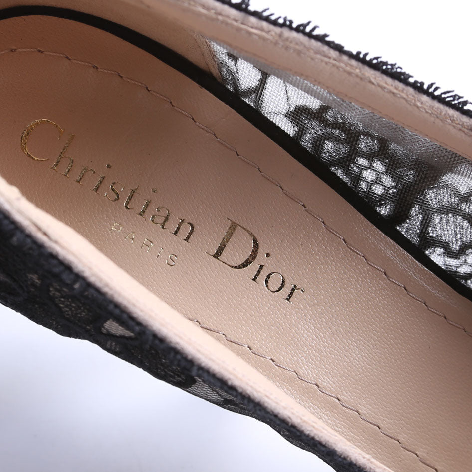 Capture Illusion Lace Pumps Size 39.5 Black
