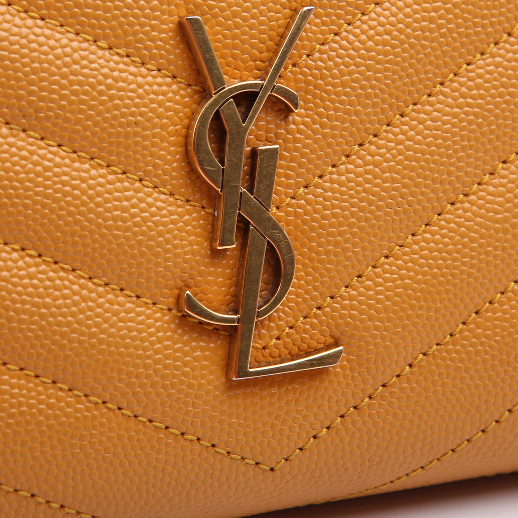 403723 Cassandre Grain De Poudre Compact Zip Around Wallet Yellow