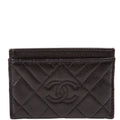Quilted CC Card Holder Caviar 26M Black