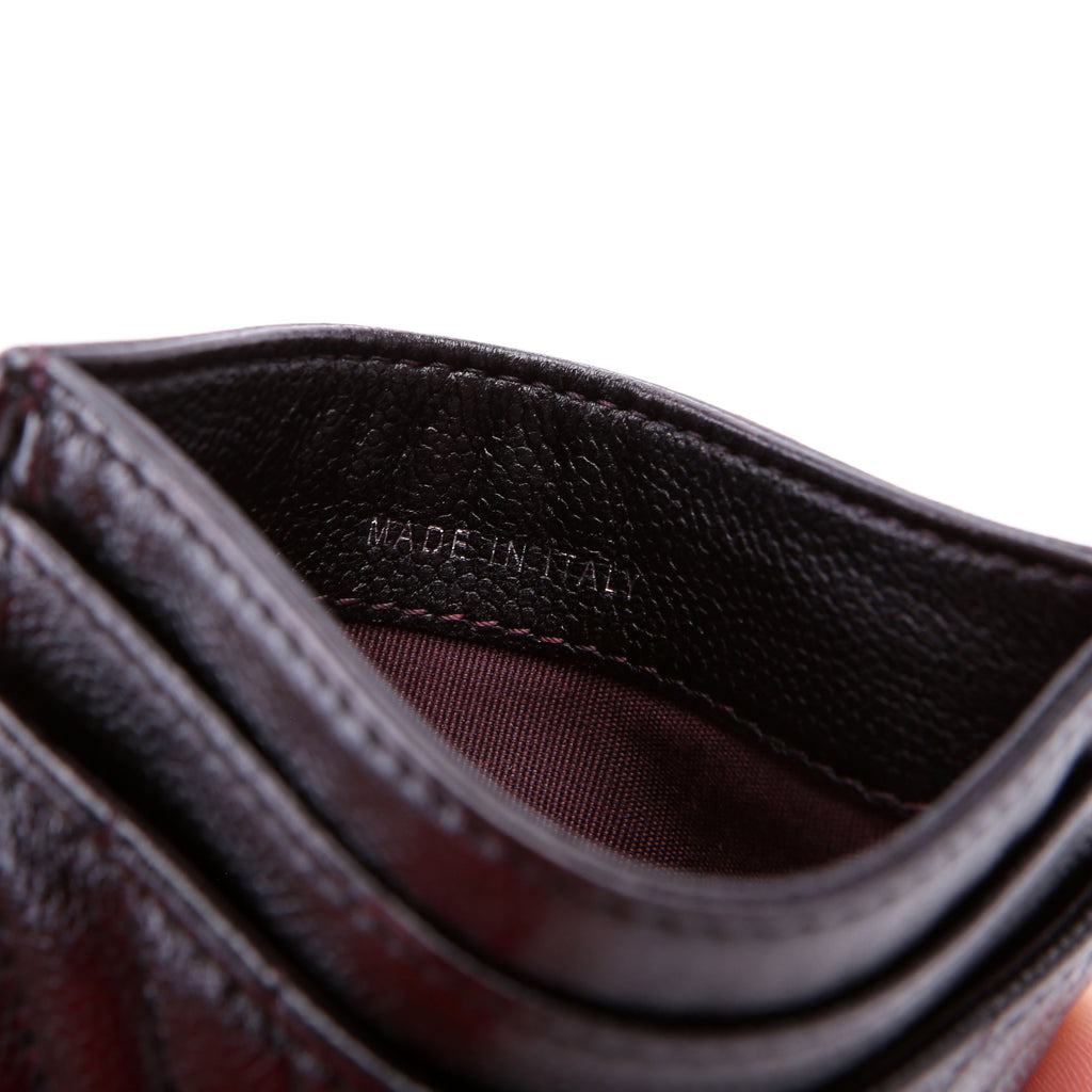 Quilted CC Card Holder Caviar 26M Black