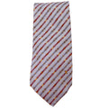 Vintage Triomphe Stripe Silk Tie Grey
