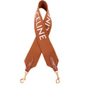 Wool Jacquard Logo Short Shoulder Strap Brown