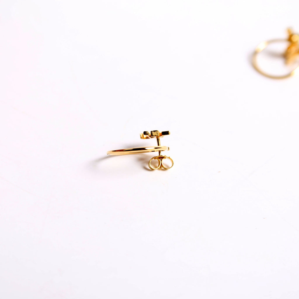 LV Stud Eclipse Hoops