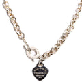 Please Return Heart Toggle Choker 925
