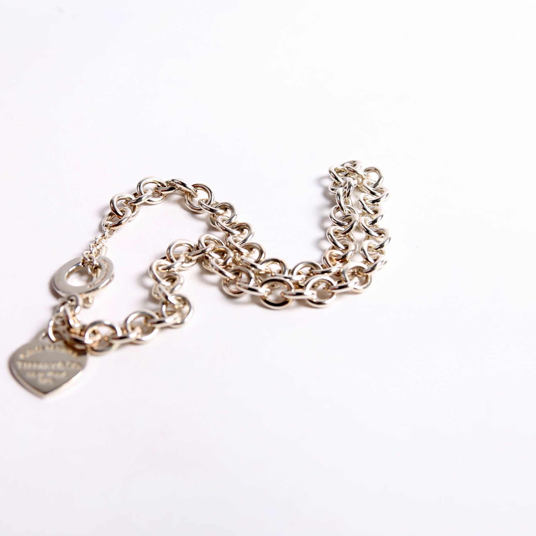 Please Return Heart Toggle Choker 925