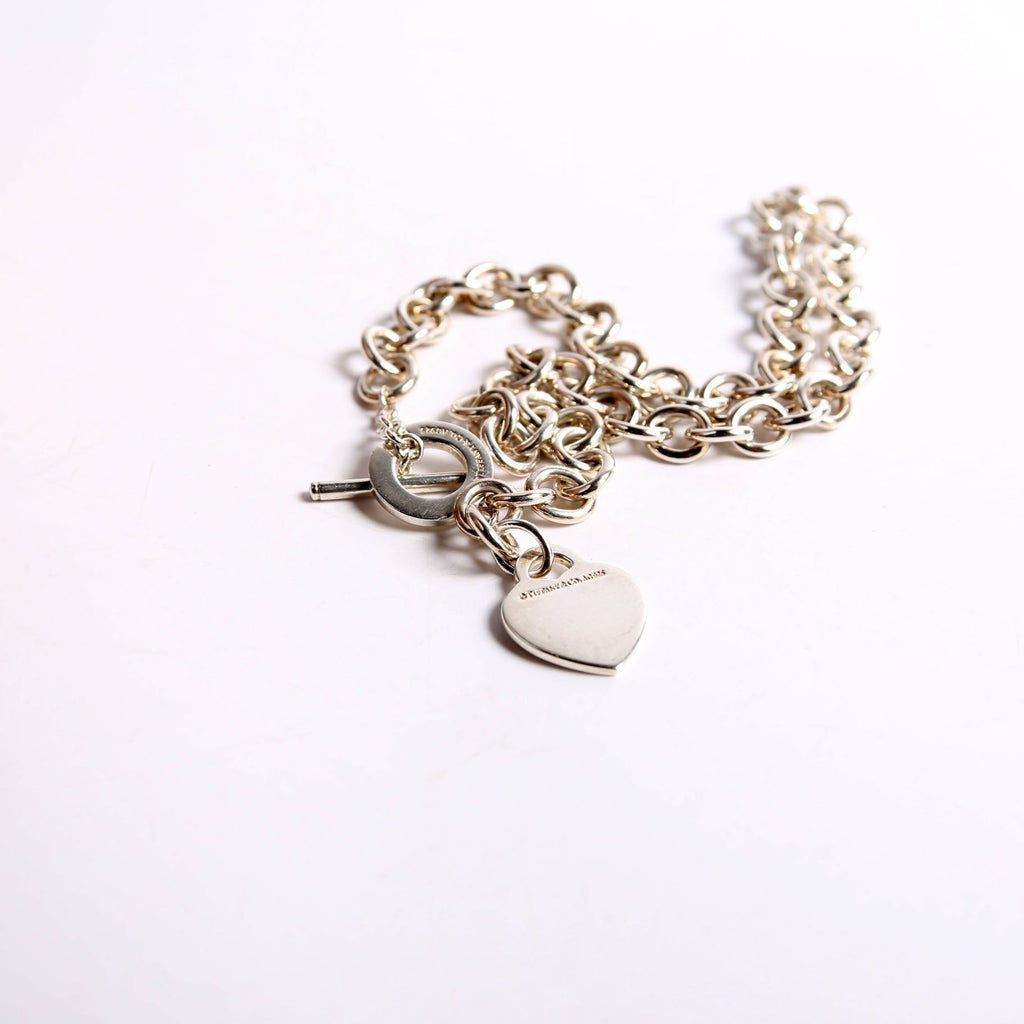 Please Return Heart Toggle Choker 925
