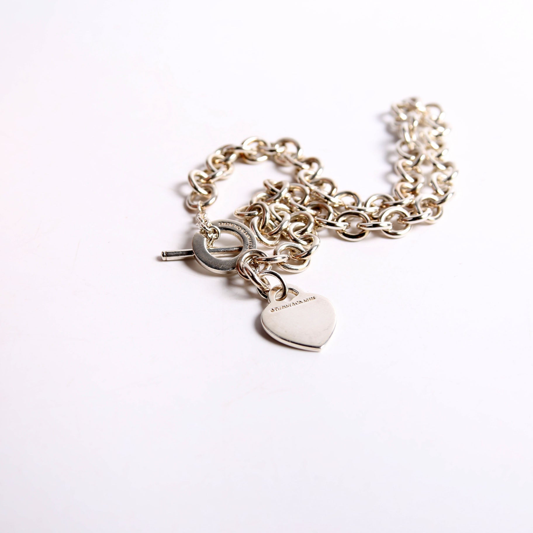 Please Return Heart Toggle Choker 925