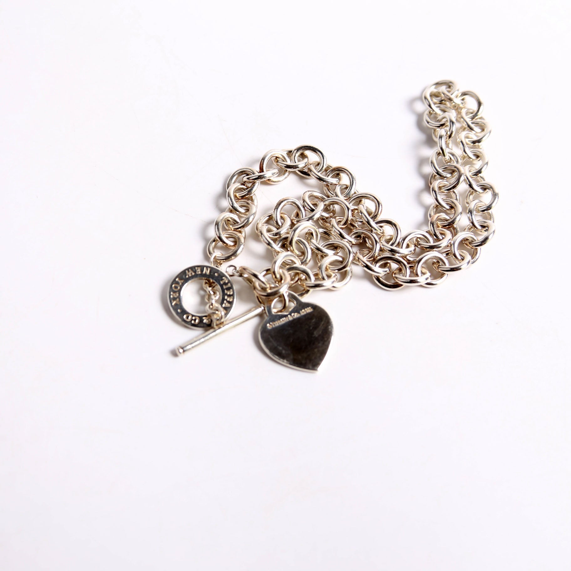 Please Return Heart Toggle Choker 925