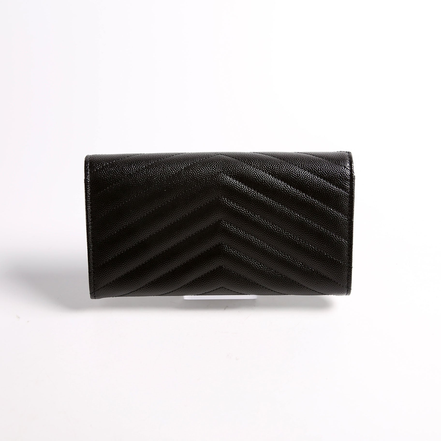 Flap Wallet Large Grain De 372264 Black