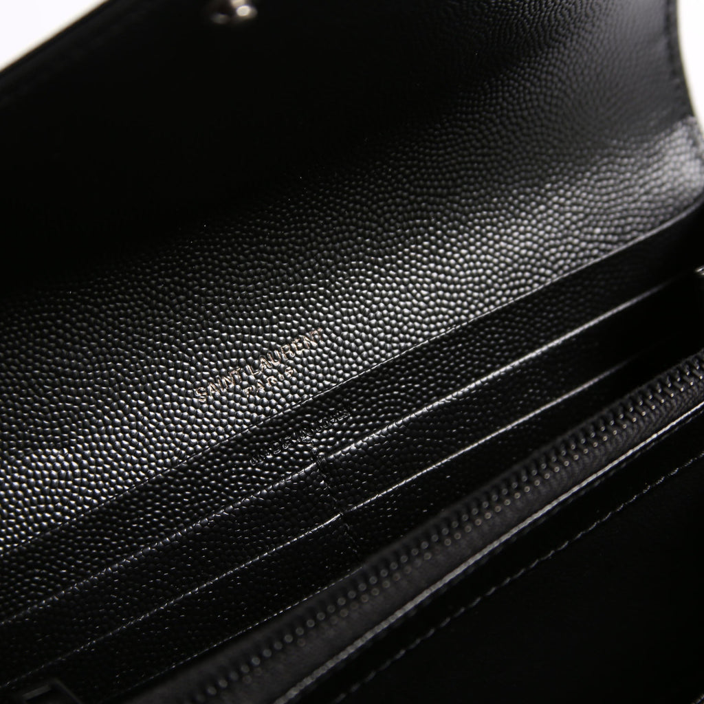 Flap Wallet Large Grain De 372264 Black