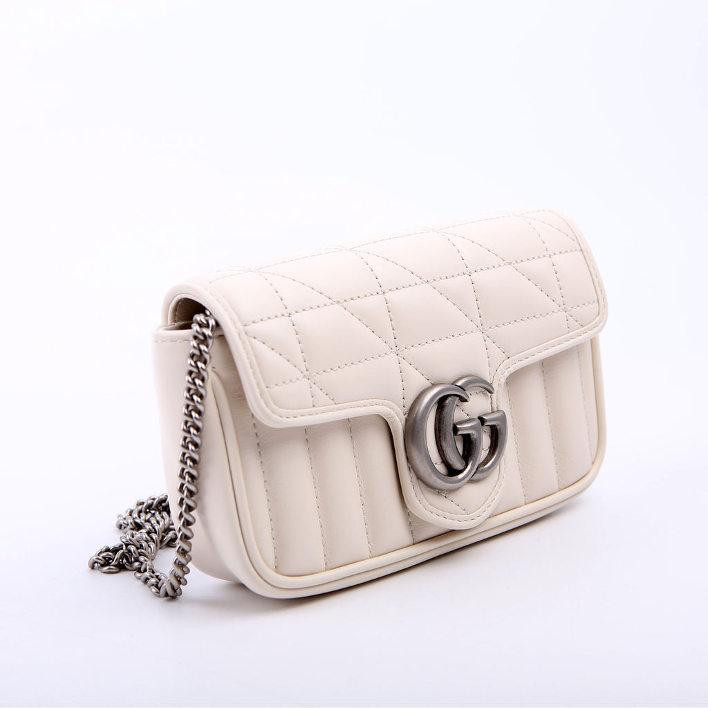 476433 Marmont Aria Super Mini Flap White