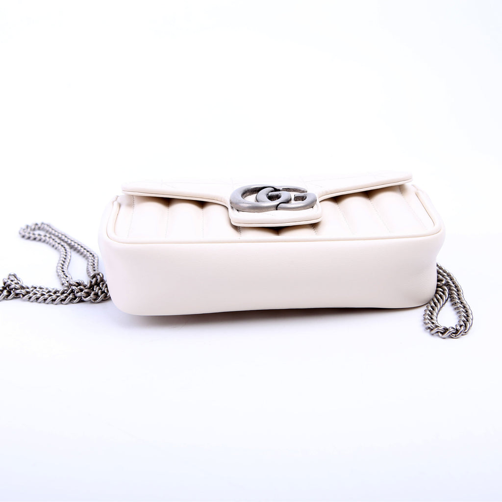 476433 Marmont Aria Super Mini Flap White