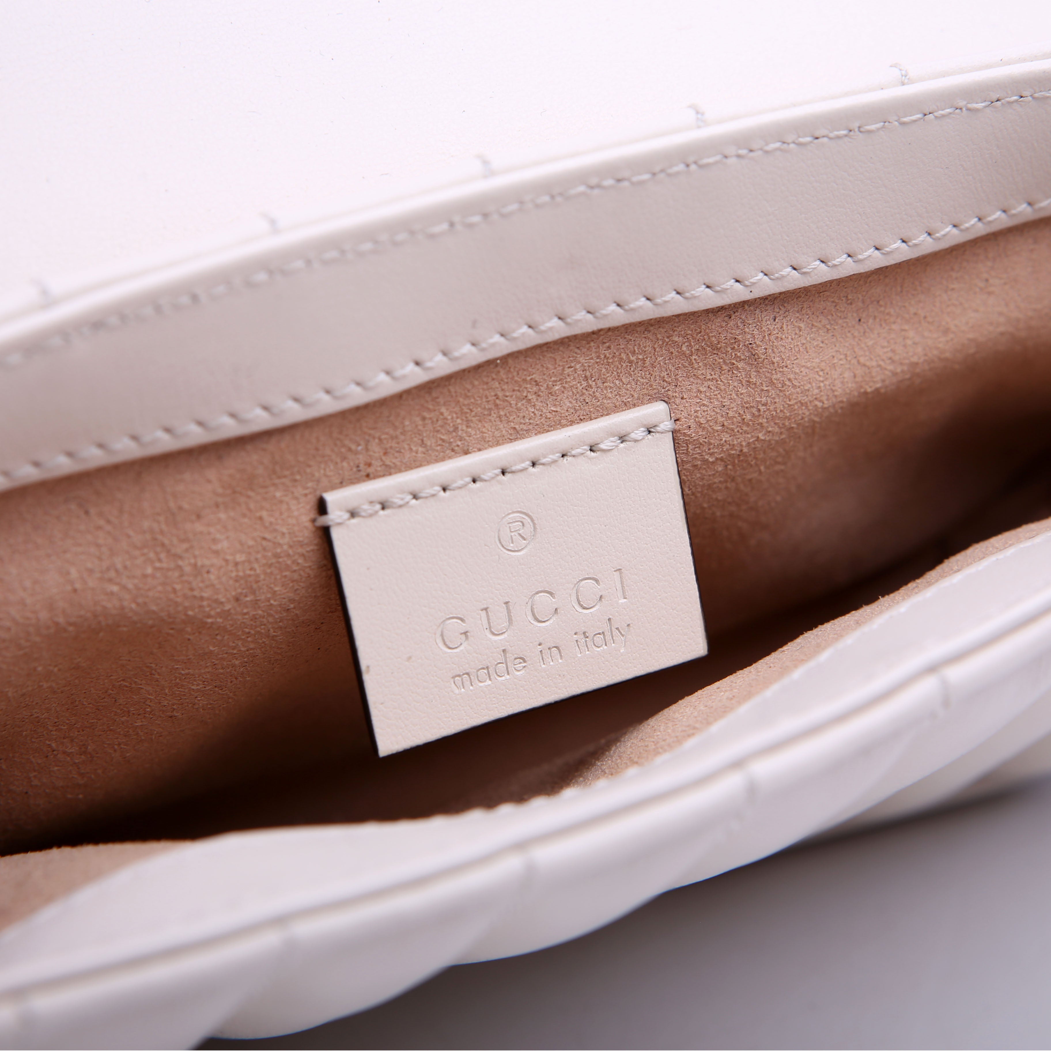 476433 Marmont Aria Super Mini Flap White