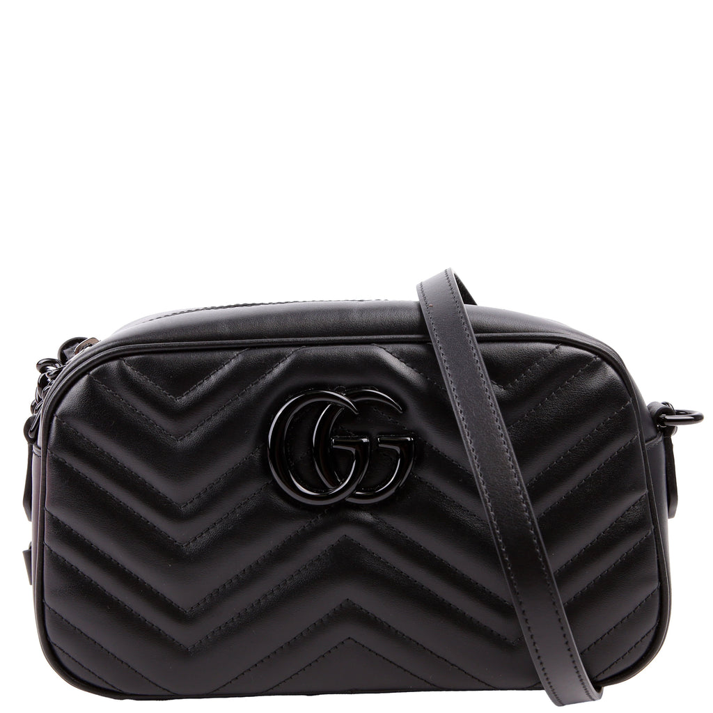 447632 Marmont Small Leather Camera Black