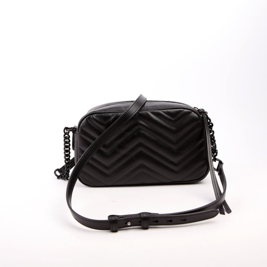 447632 Marmont Small Leather Camera Black