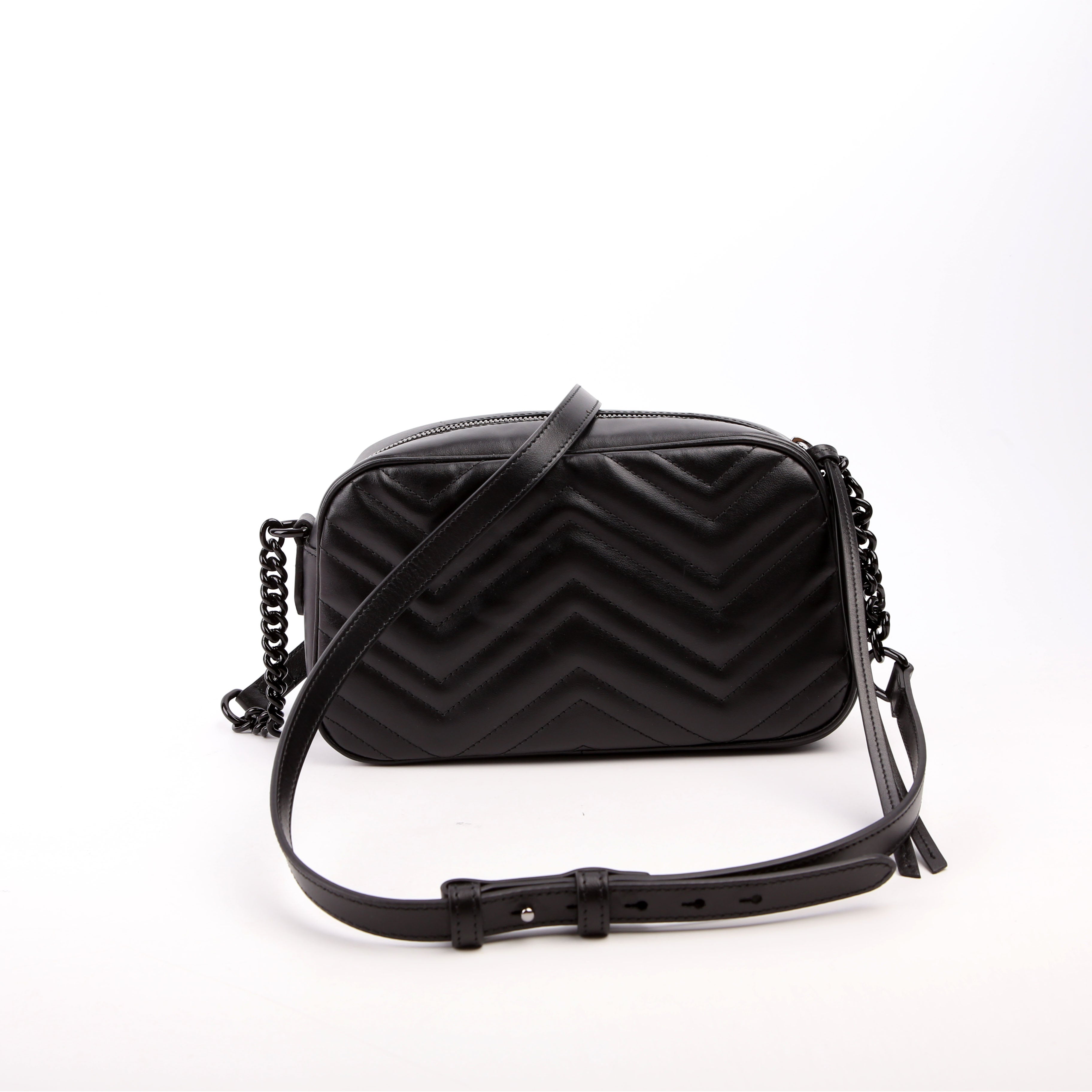 447632 Marmont Small Leather Camera Black