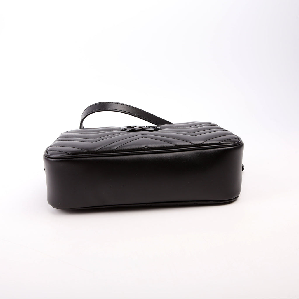 447632 Marmont Small Leather Camera Black