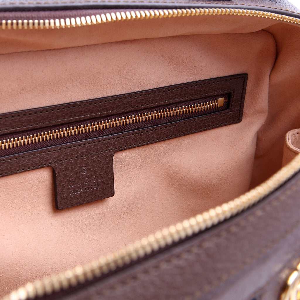 550622 Ophidia GG Small Shoulder Bag Brown