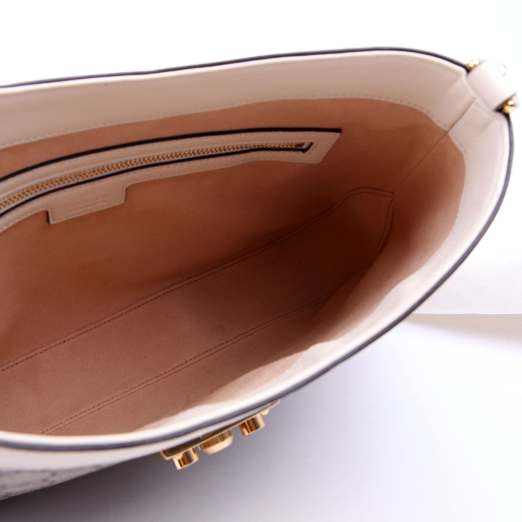 Gucci 795113 Padlock GG Supreme Shoulder Bag White
