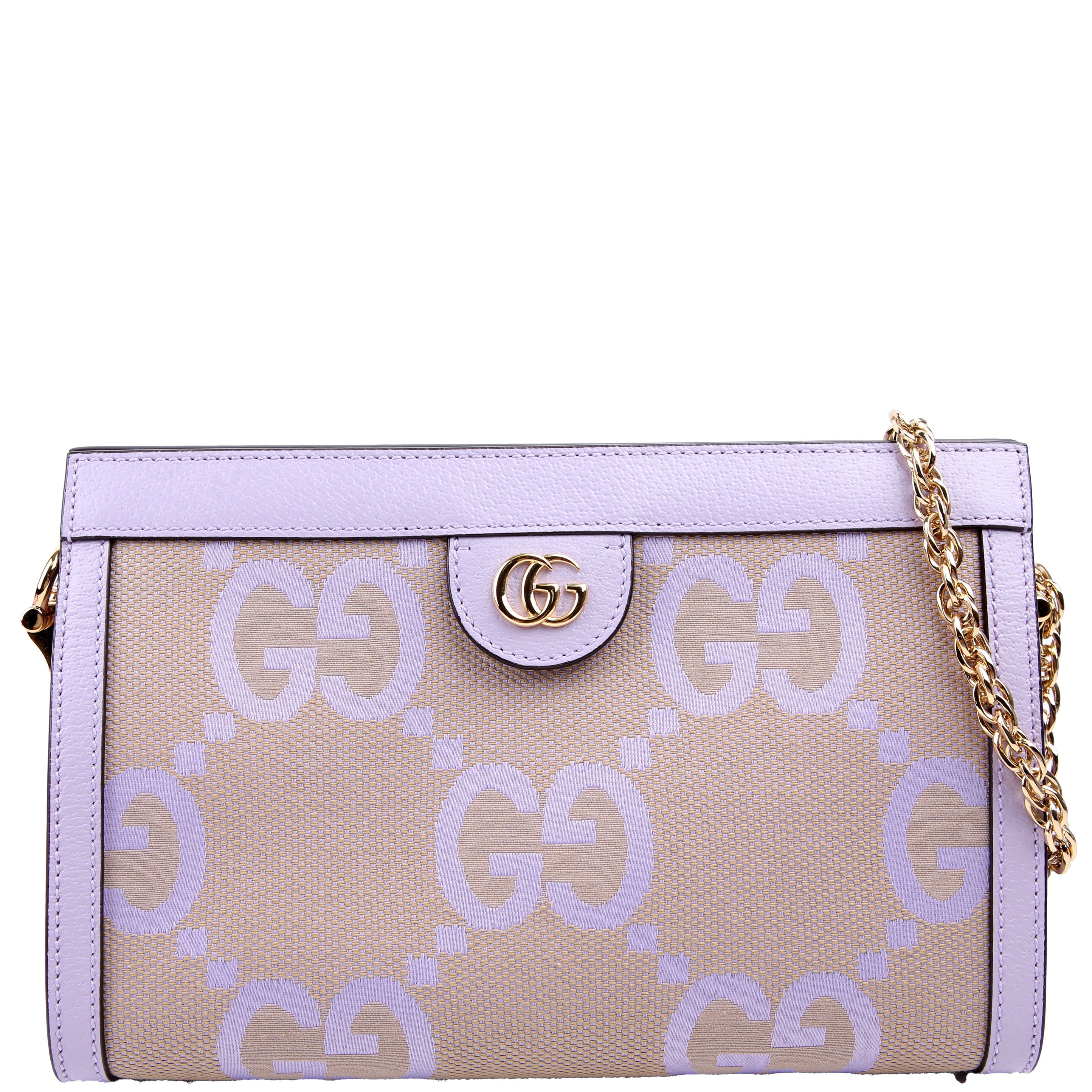 503877 Ophidia Jumbo GG Canvas Small Shoulder Bag Purple