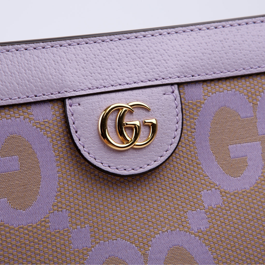 503877 Ophidia Jumbo GG Canvas Small Shoulder Bag Purple