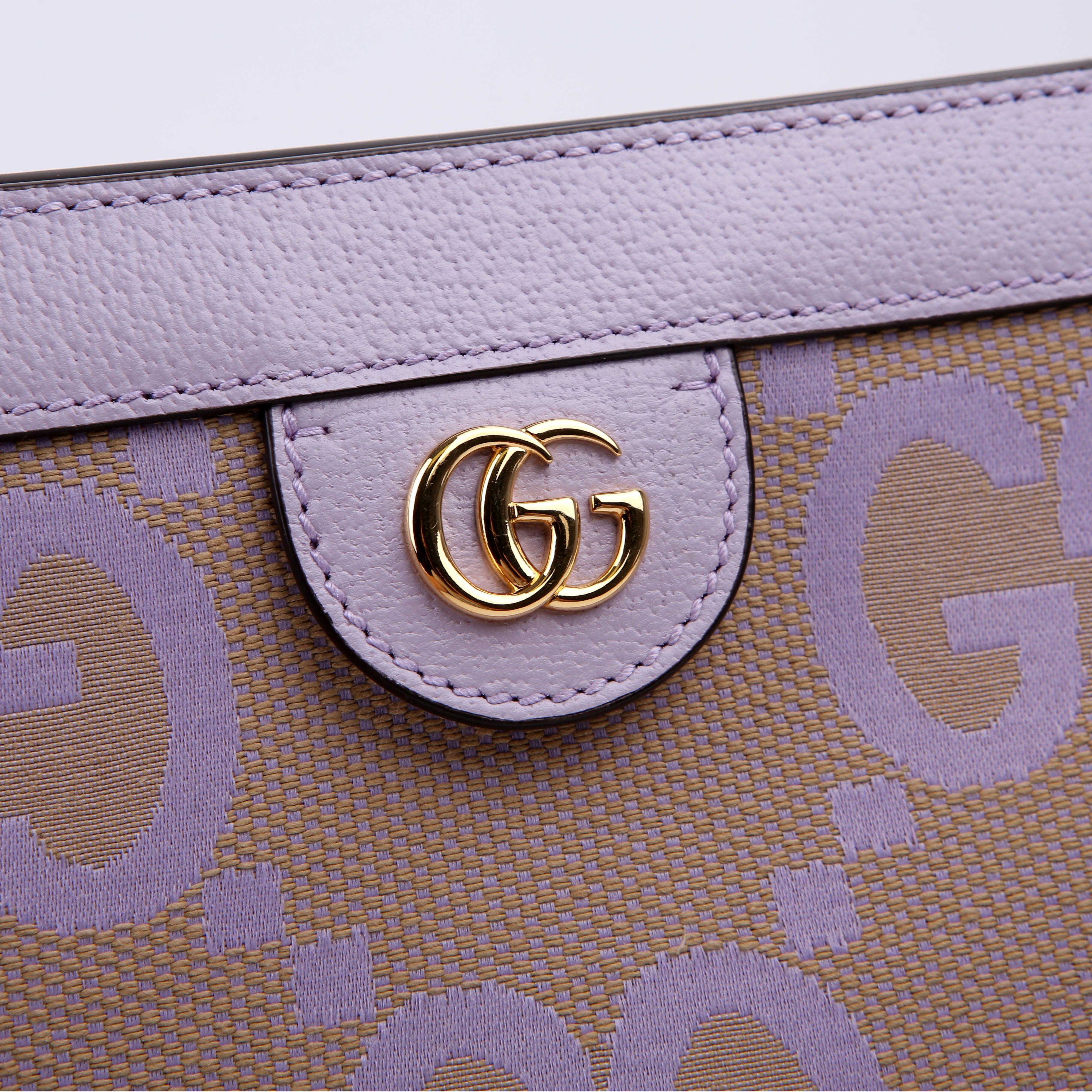 503877 Ophidia Jumbo GG Canvas Small Shoulder Bag Purple