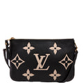 Double Zip Pochette Bicolor Empreinte Black