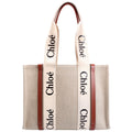 Woody Ribbon Tote Medium Beige/Brown