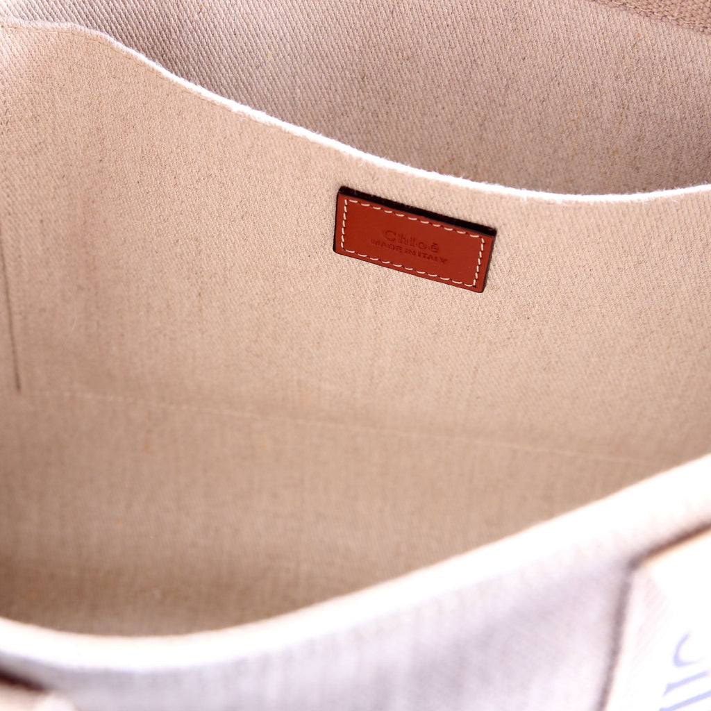Woody Ribbon Tote Medium Beige/Brown