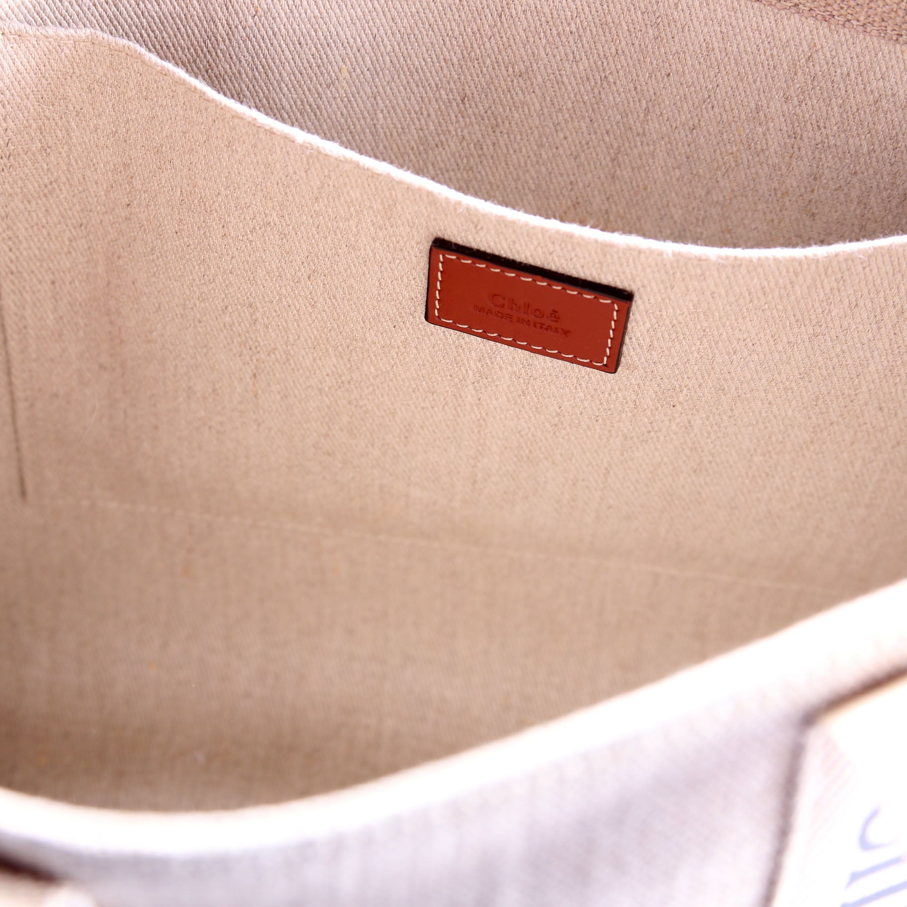 Woody Ribbon Tote Medium Beige/Brown