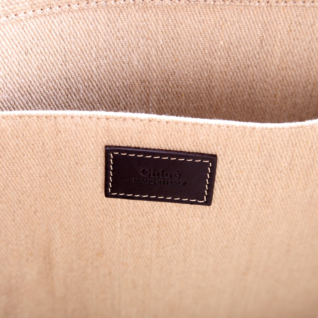 Woody Ribbon Tote Medium Black/Beige