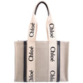 Woody Ribbon Tote Medium Black/Beige