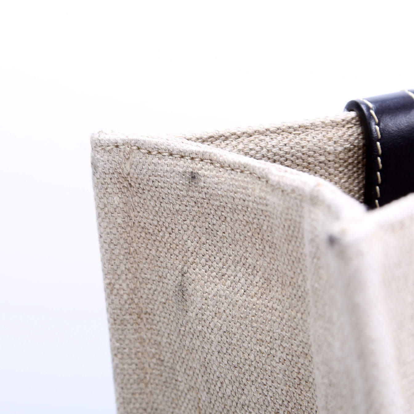 Woody Ribbon Tote Medium Black/Beige