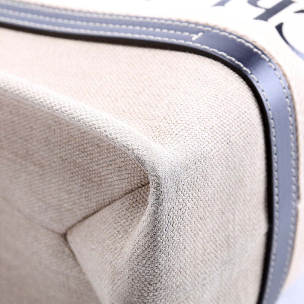 Woody Ribbon Tote Medium Black/Beige