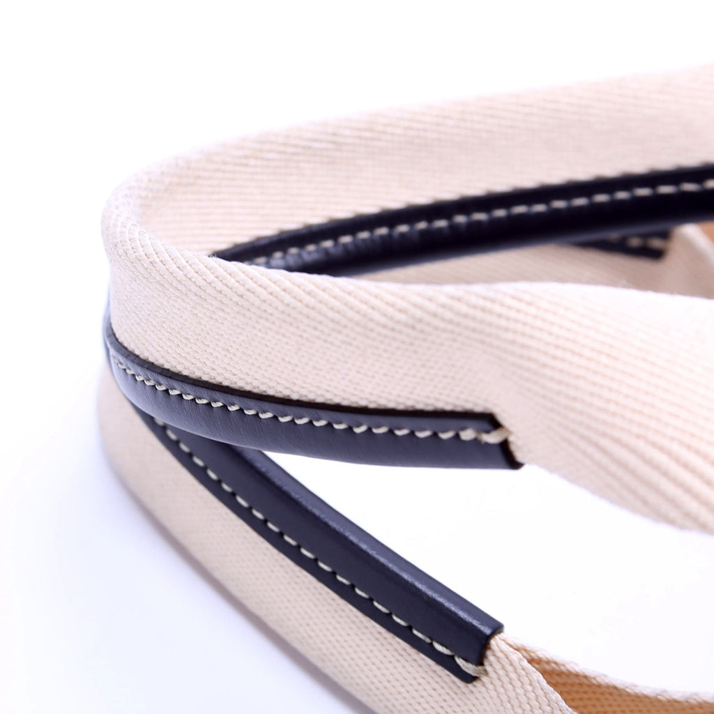 Woody Ribbon Tote Medium Black/Beige