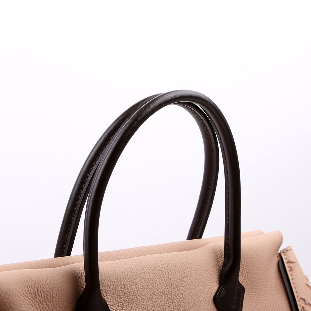 W Tote Veau Cachemire Calfskin Tan/Brown