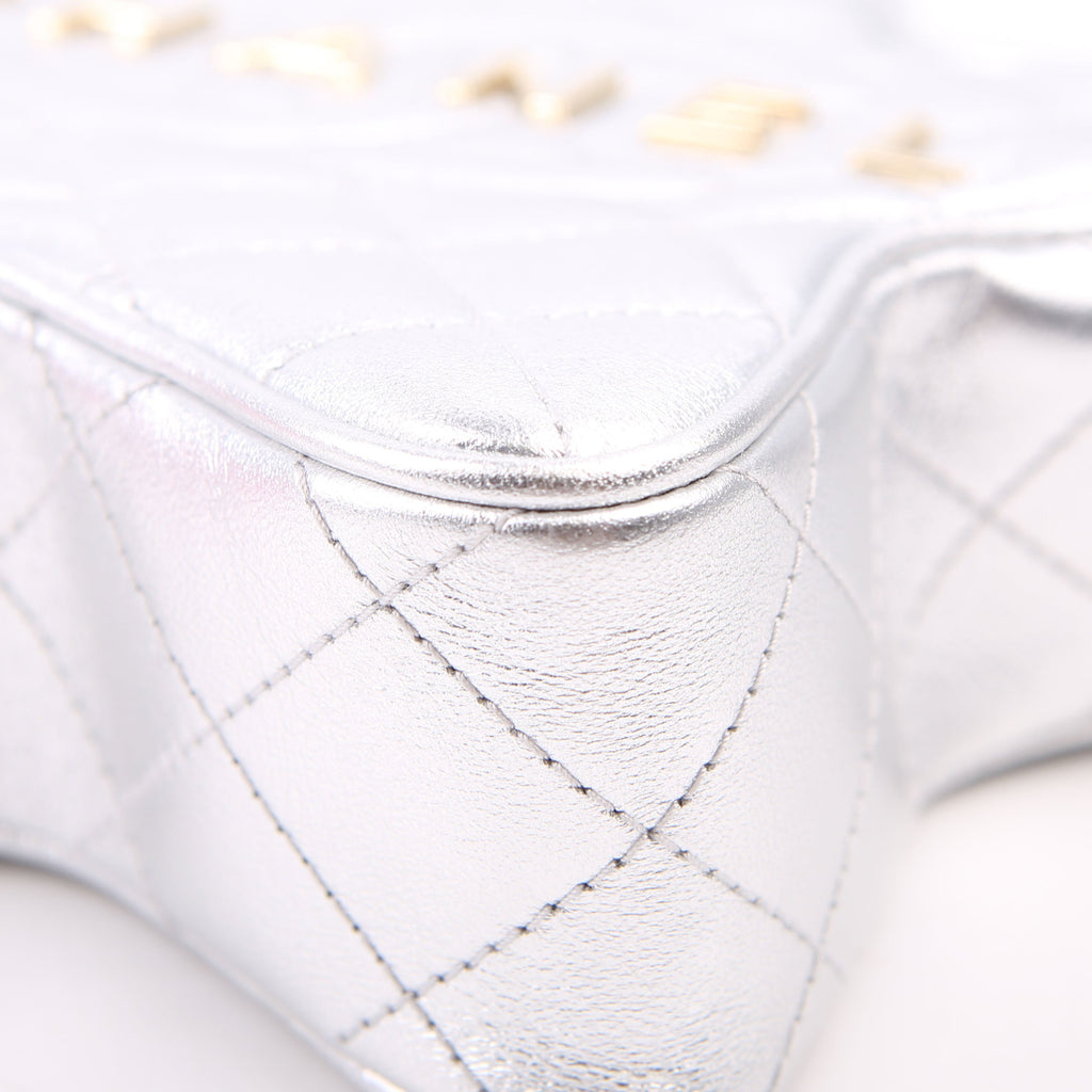 Walk Of Fame Star Bag Metallic Lambskin RFID Silver