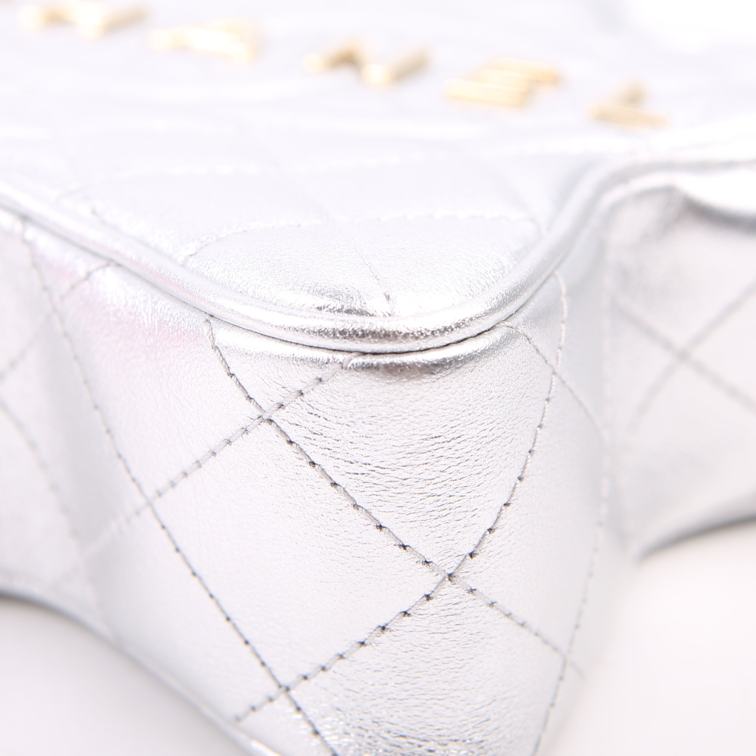 Walk Of Fame Star Bag Metallic Lambskin RFID Silver