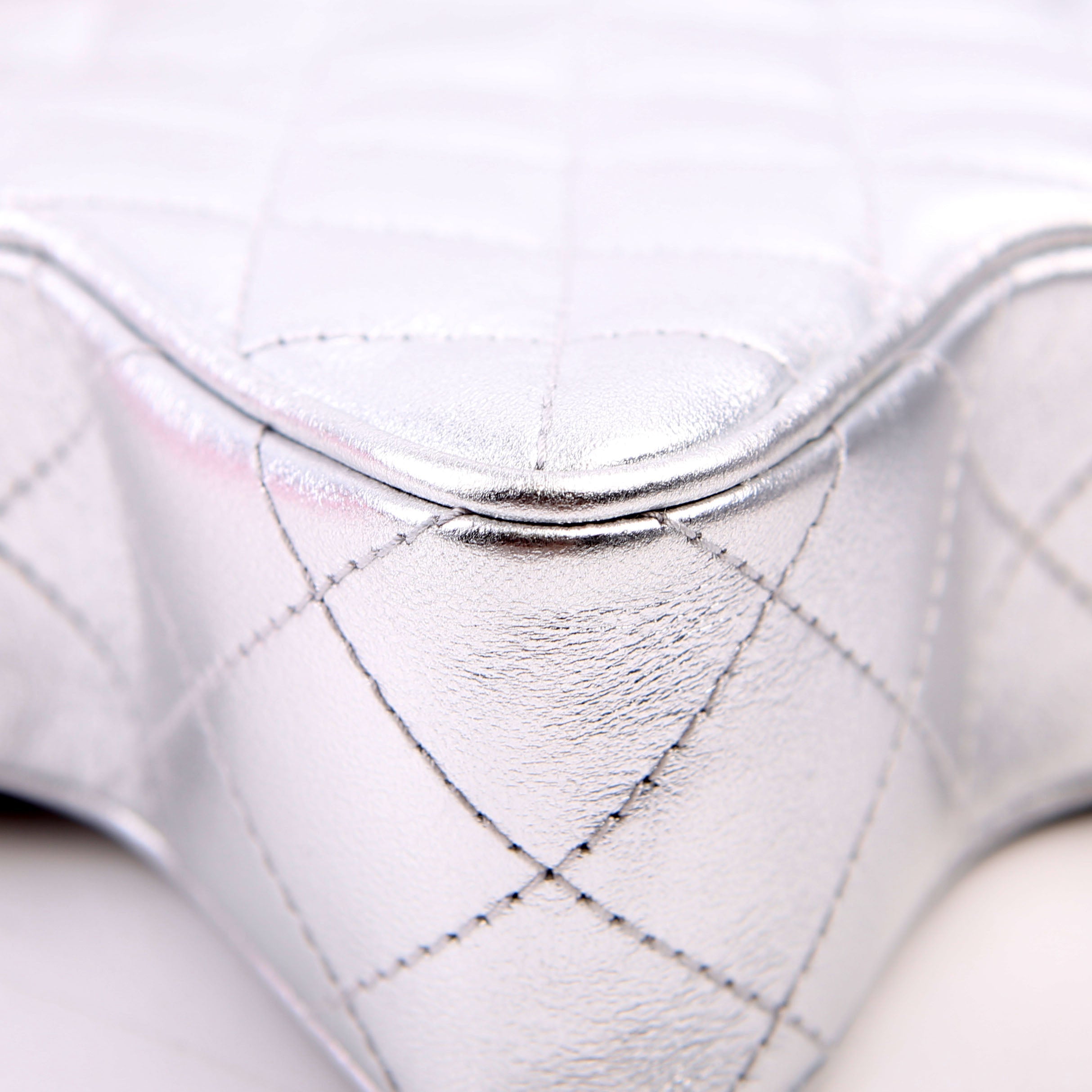 Walk Of Fame Star Bag Metallic Lambskin RFID Silver
