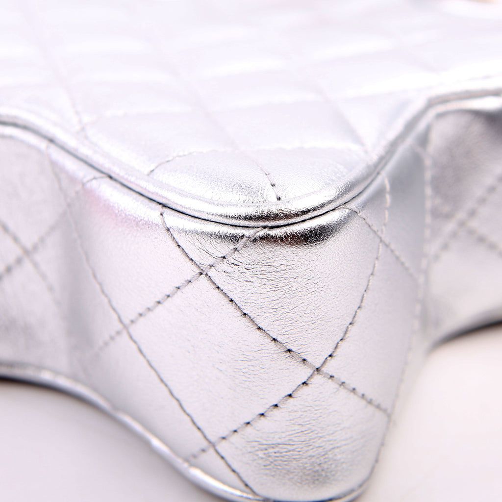 Walk Of Fame Star Bag Metallic Lambskin RFID Silver