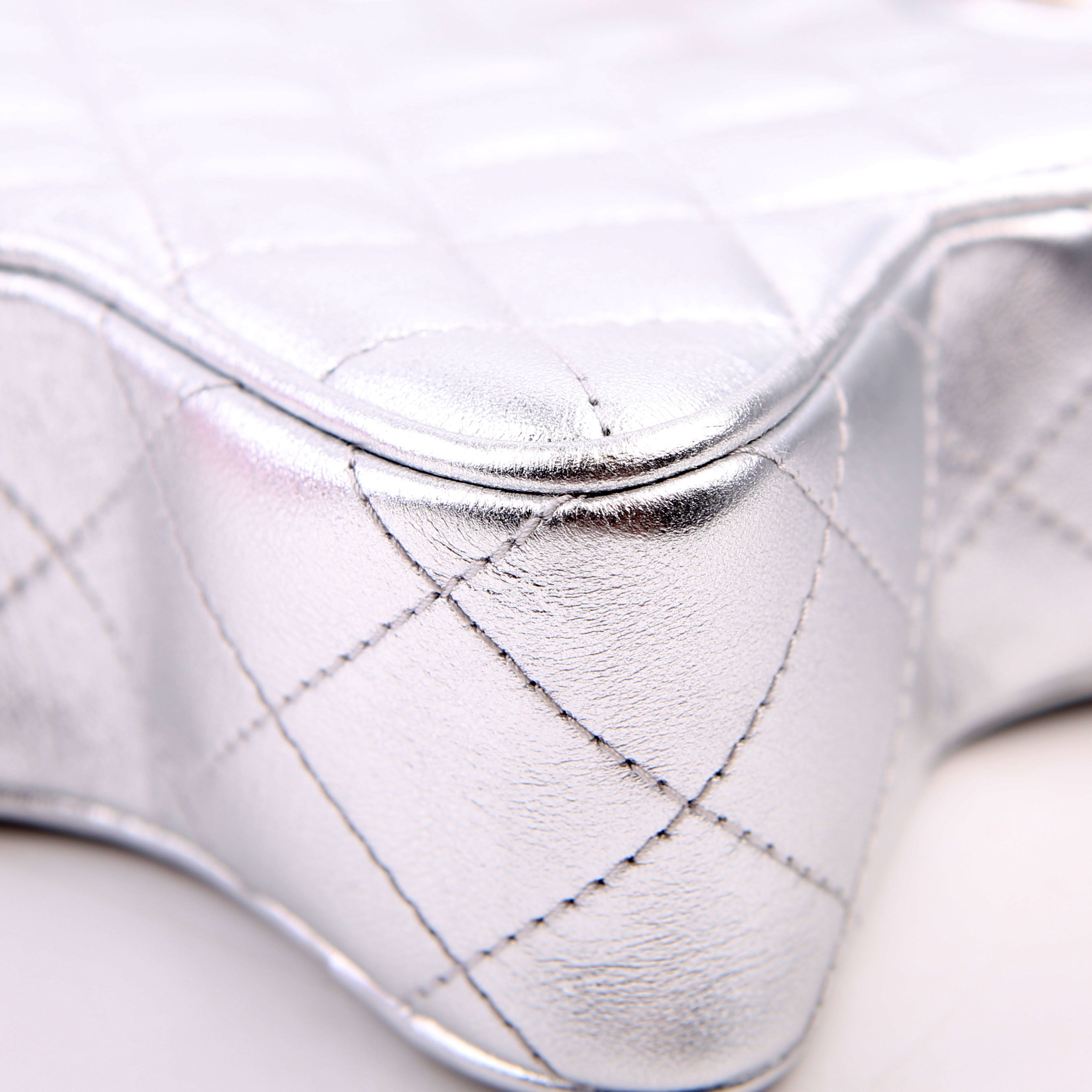 Walk Of Fame Star Bag Metallic Lambskin RFID Silver