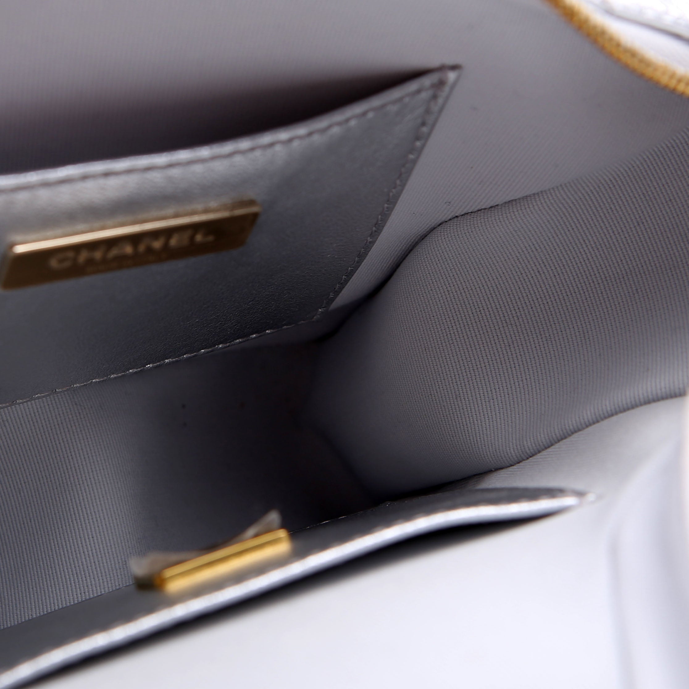 Walk Of Fame Star Bag Metallic Lambskin RFID Silver