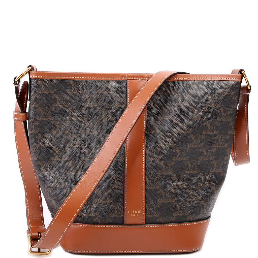 Triomphe Small Bucket Bag Brown