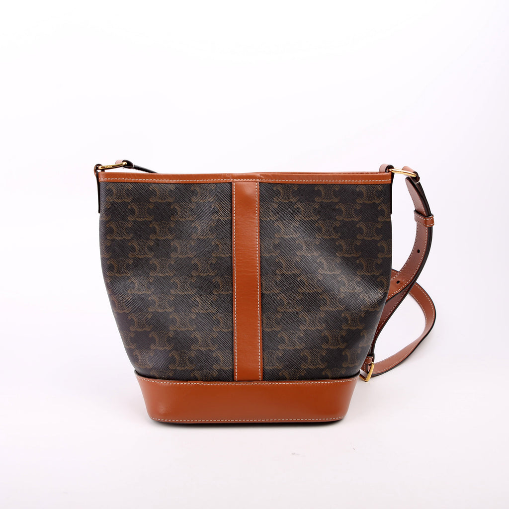 Triomphe Small Bucket Bag Brown