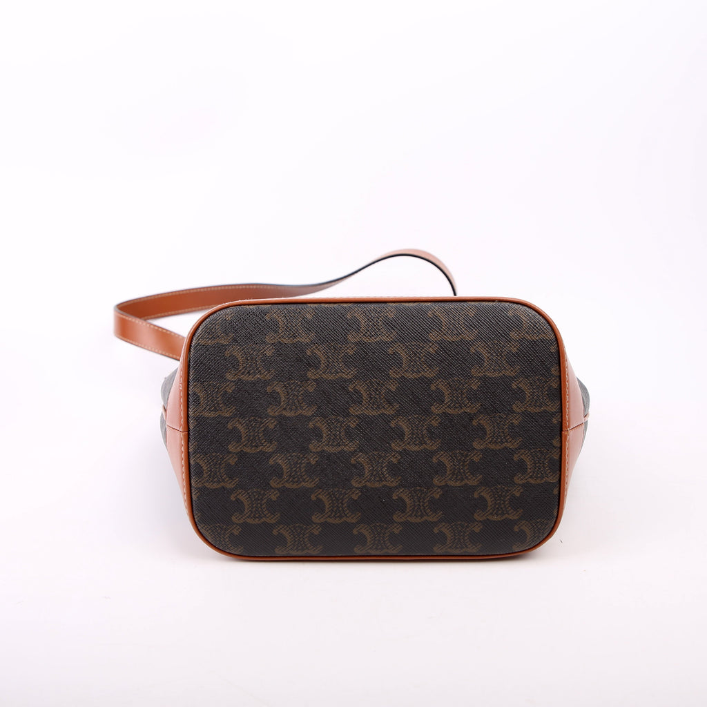 Triomphe Small Bucket Bag Brown