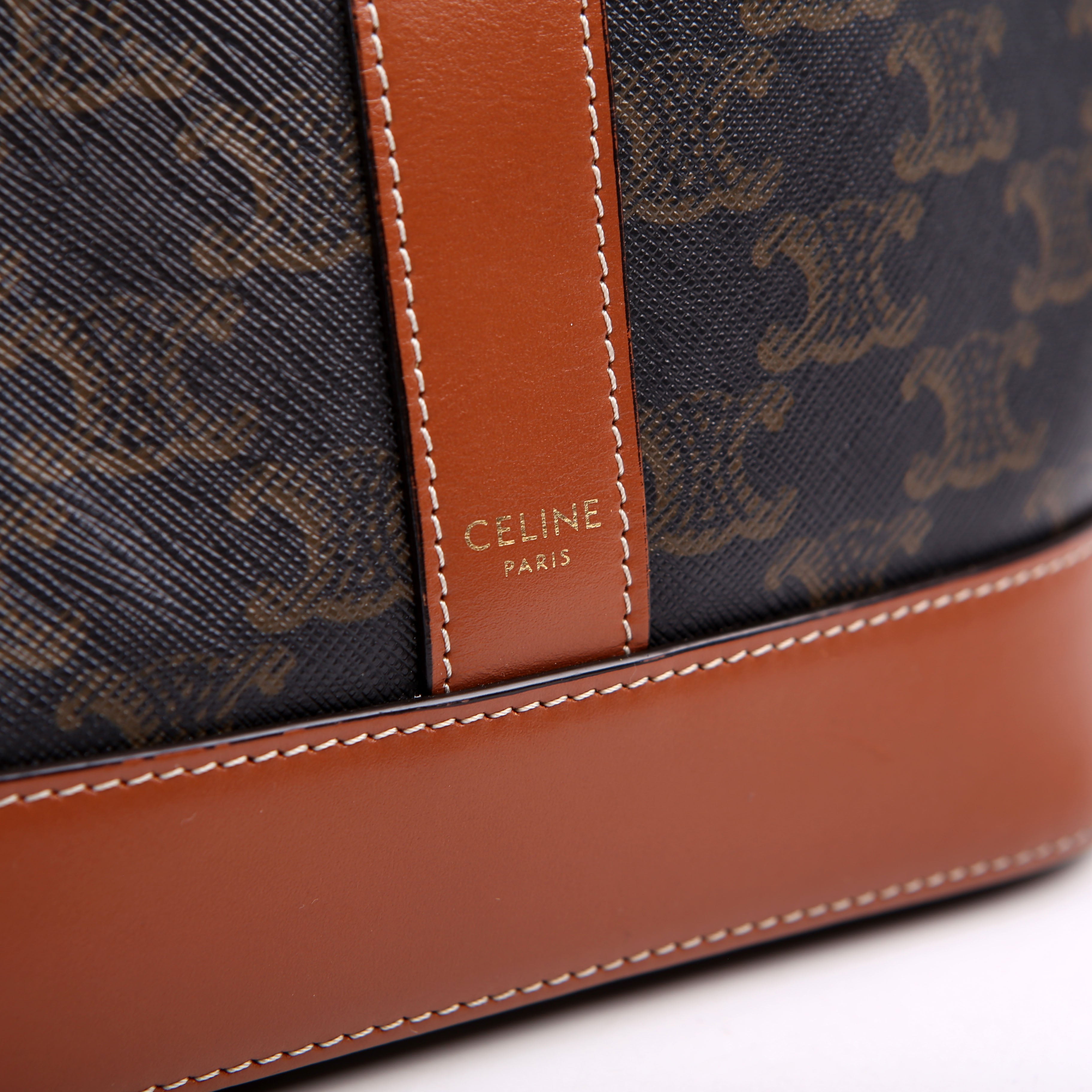 Triomphe Small Bucket Bag Brown