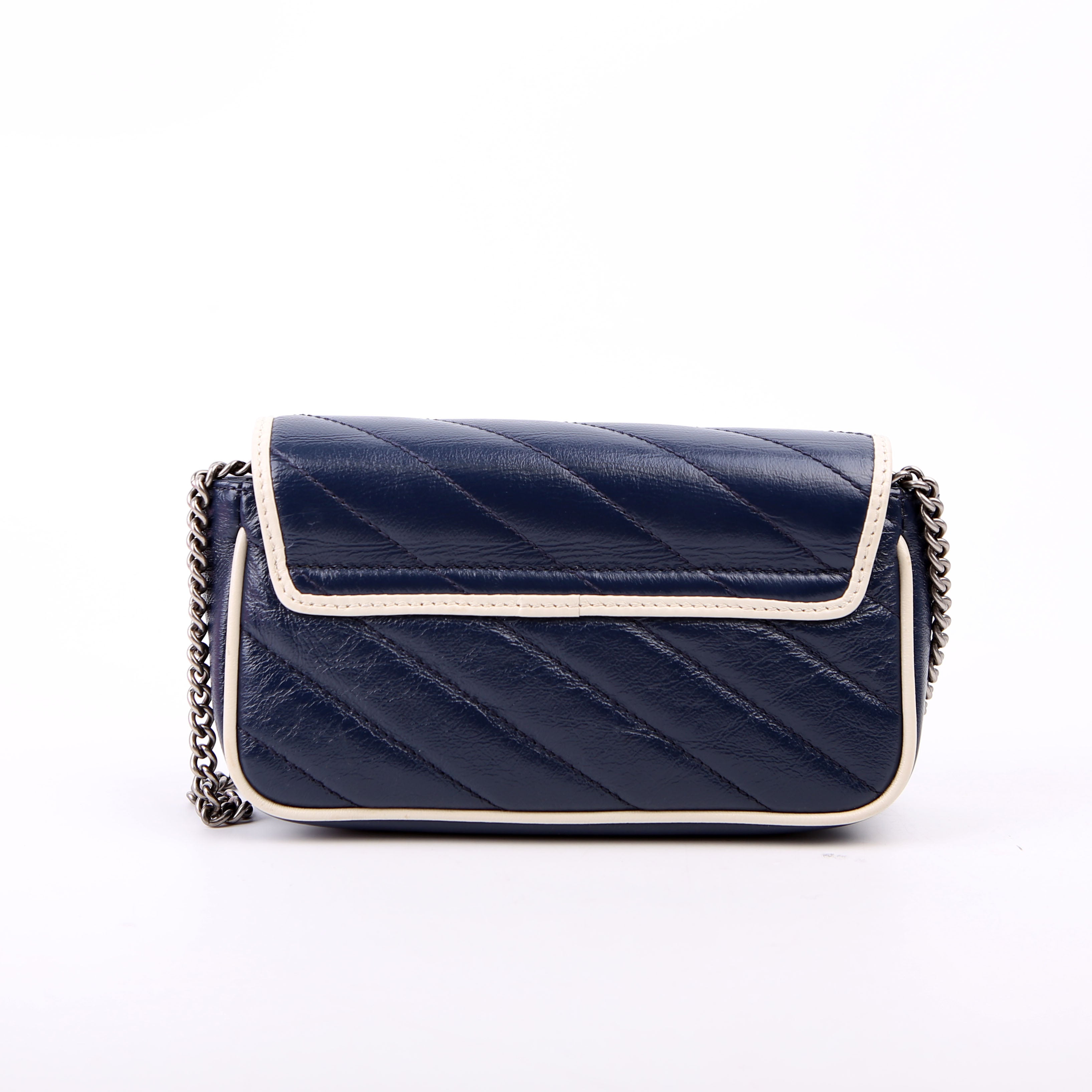 476433 Marmont Torchon Leather Super Mini Flap Blue