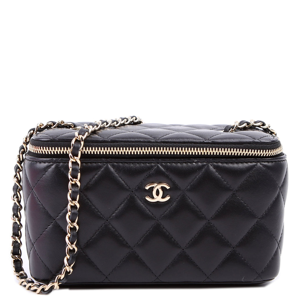 Vanity Case Small with Chain Lambskin 30M Black